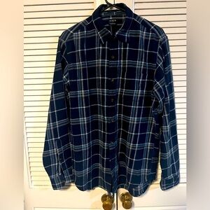 J. CREW FLANNEL | XL | BLUE